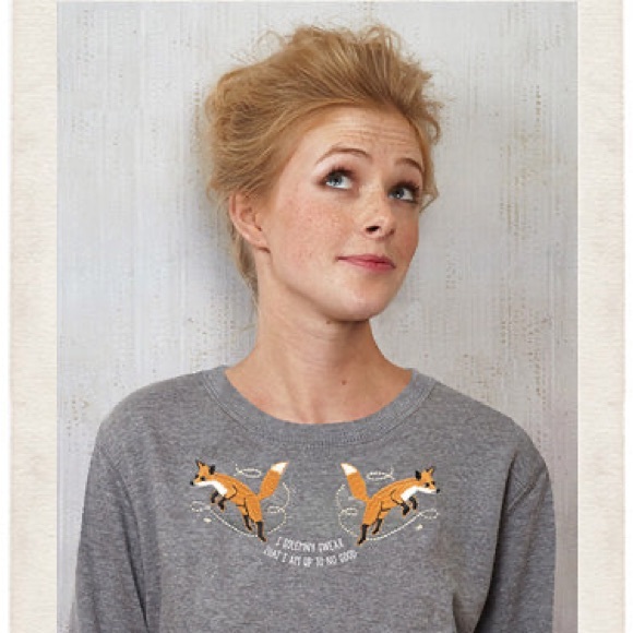 locher’s Sweaters - LOCHER’S Embroidered Gray Fox Sweatshirt Sweater Solemnly Swear Harry Potter